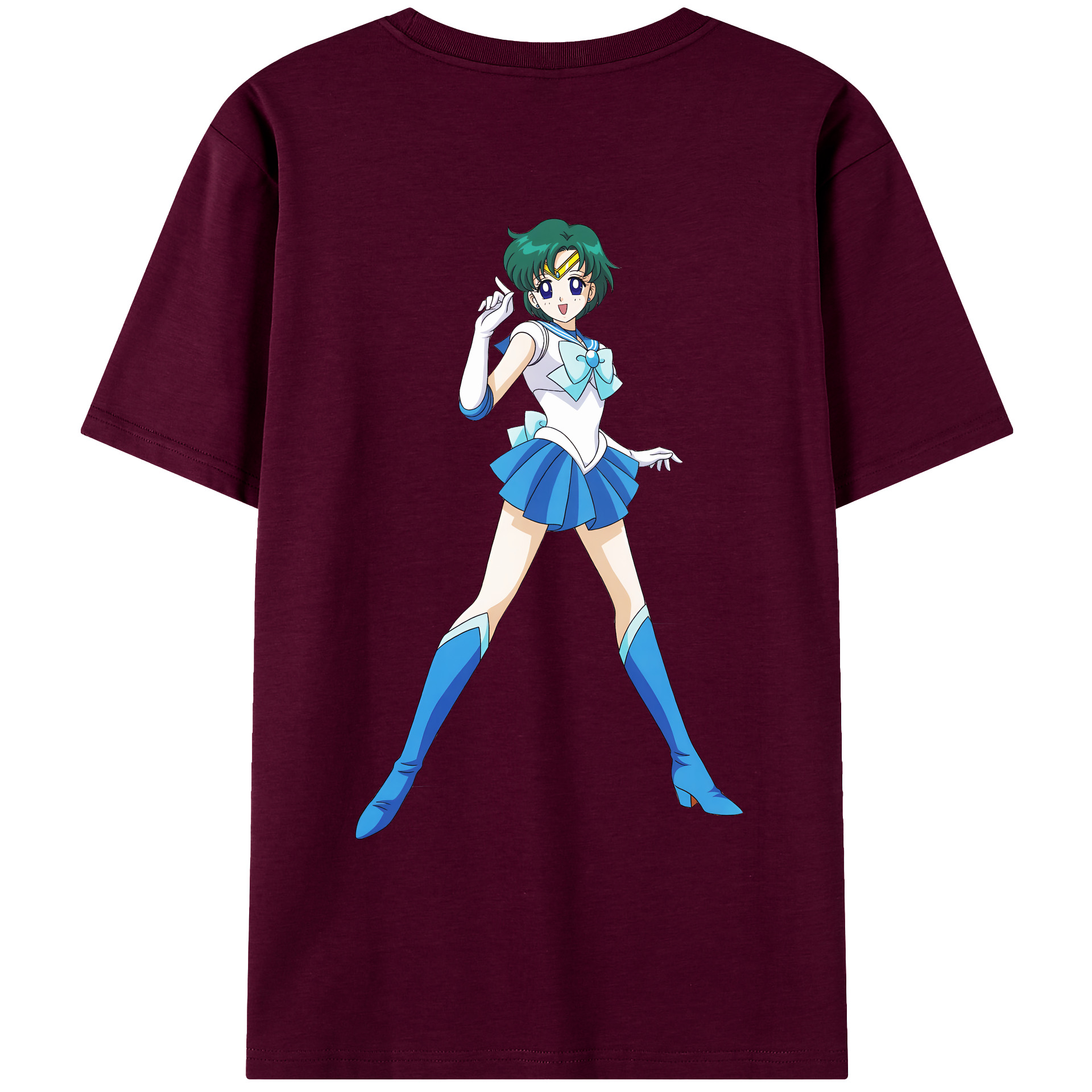（画像用） 美少女戦士セーラームーン 海王 みちる（かいおう みちる） Sailor Moon Kaiou Michiru レディース半袖Tシャツ(バックプリント)
